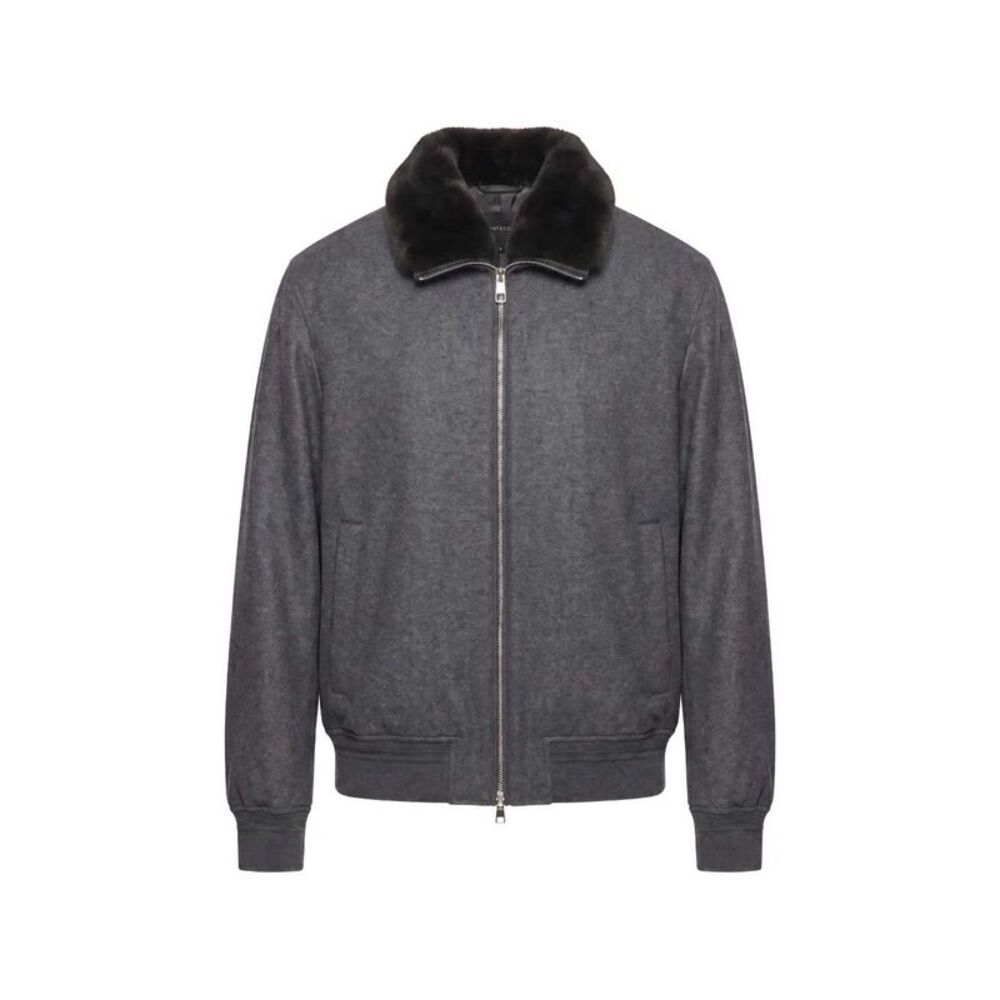 Montecore Men Faux-Fur Collar Bomber Jacket